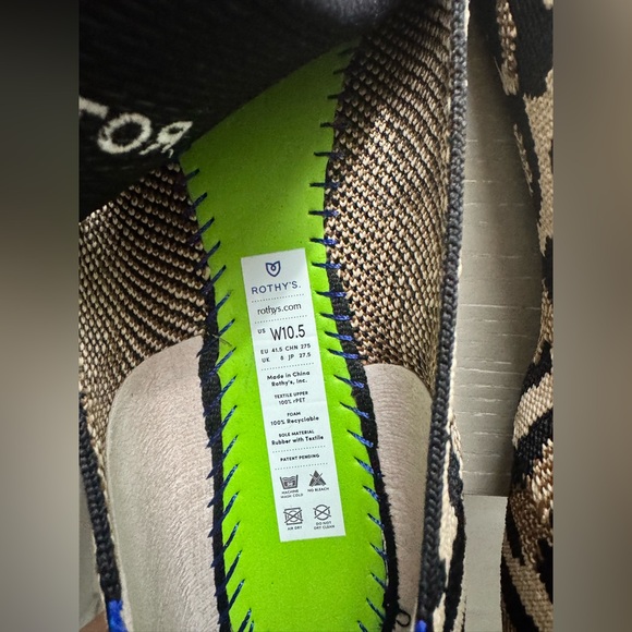 Rothy’s Square toe Leopard flats - Rare Find Sz 10.5 - Picture 6 of 8